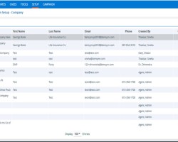 <span>18. </span> To remove the existing Company, click on the Delete icon. (If a company is assigned to any profile, it cannot be deleted.) (To explain the delete function here another company is created which is SBLI Life Insurance Company New and not assigned to any profile.)